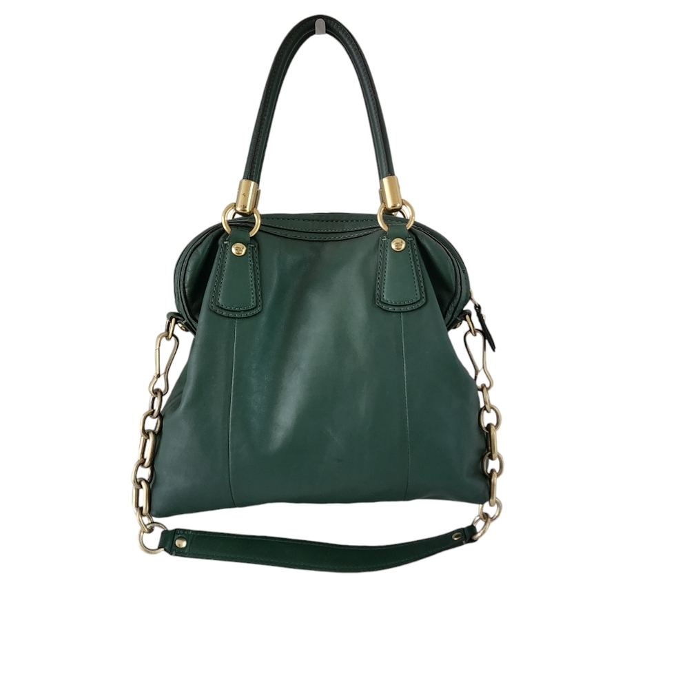 COACH LEATHER TOP ZIP GOLD HARDWARE SATCHEL - Picture 2 of 10